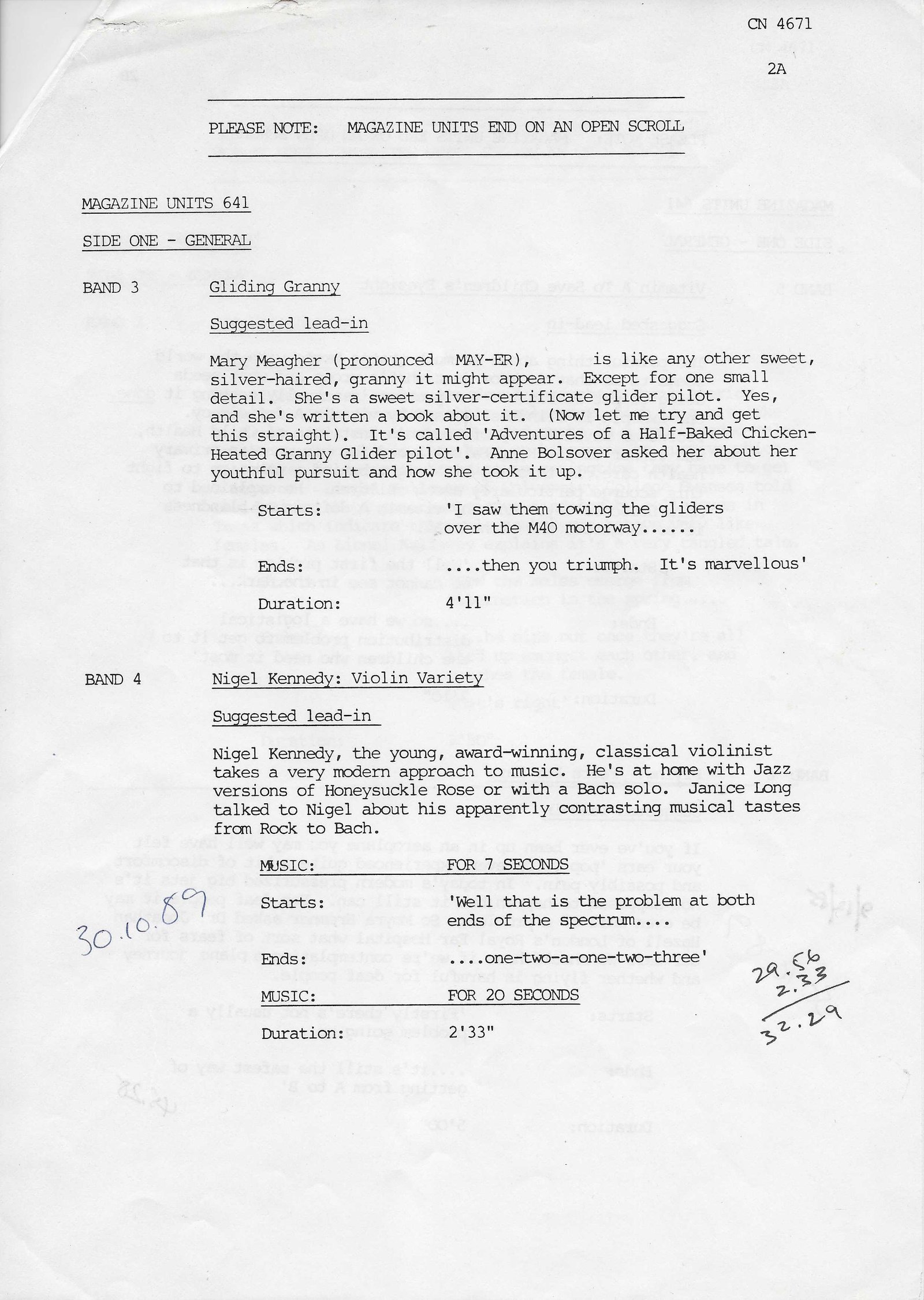 Inserts from CN 4671